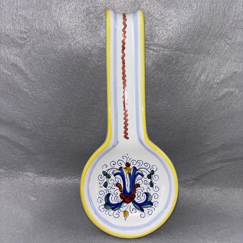 Deruta Arte D'Italia Imports Hand‎ Painted Spoon Rest Made in Italy EUC